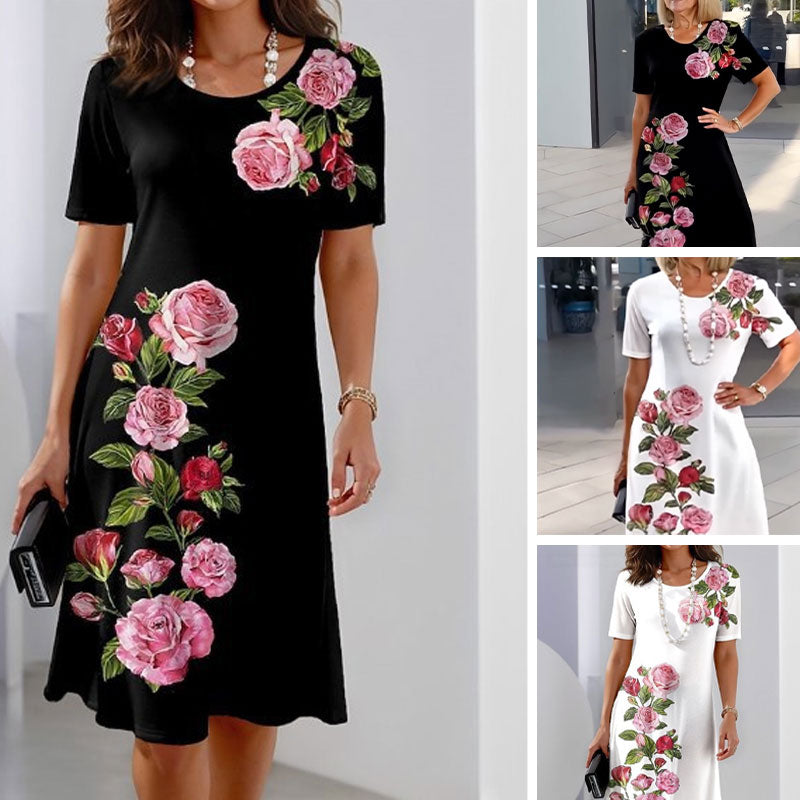 🌸Spring Specials💐 Rose Bloom Short Sleeve Dress