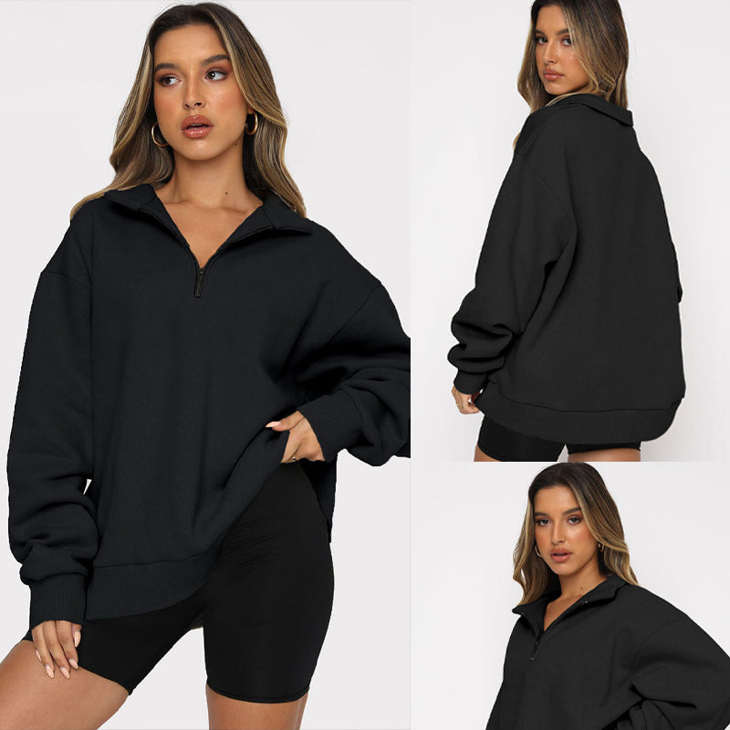 🔥🖤Black Friday Sale:50% OFF🔥Women's Half Zip Pullover Long Sleeve Sweatshirts