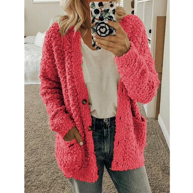 Women's Popcorn Plush Cardigan