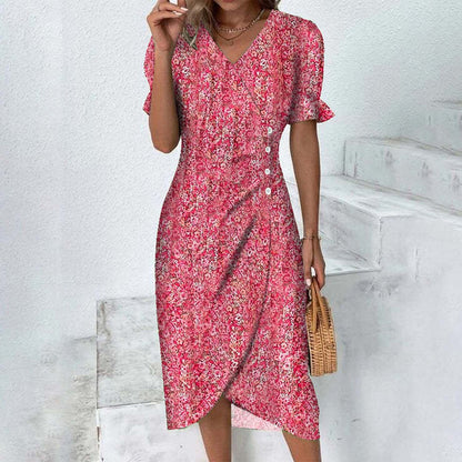 🔥Today 60% off🔥🍃Women's floral v-neck printed dress