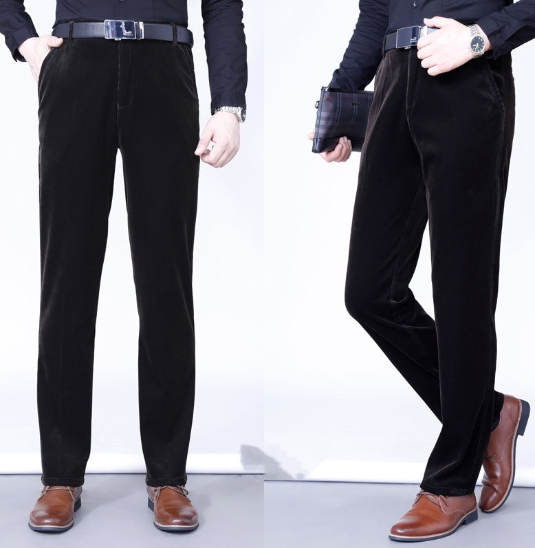 Men's Stretchy Corduroy Straight Long Pants