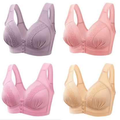 2024 Front Button Breathable Skin-Friendly Cotton Bra