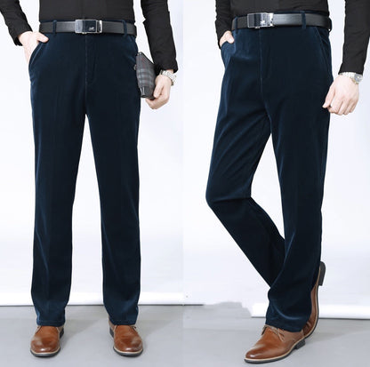 Men's Stretchy Corduroy Straight Long Pants