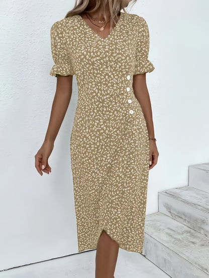 🔥Today 60% off🔥🍃Women's floral v-neck printed dress