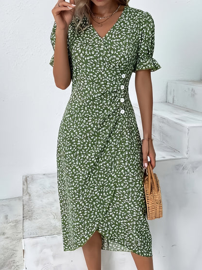 🔥Today 60% off🔥🍃Women's floral v-neck printed dress