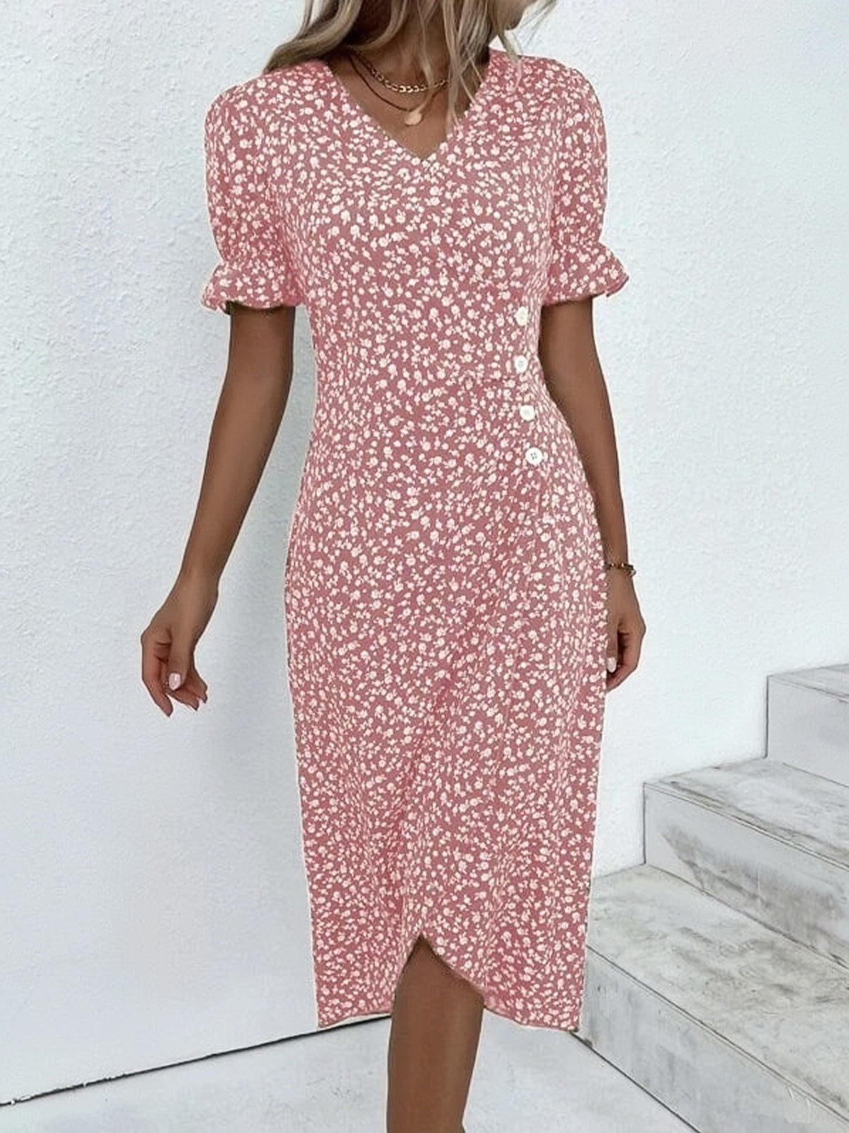 🔥Today 60% off🔥🍃Women's floral v-neck printed dress