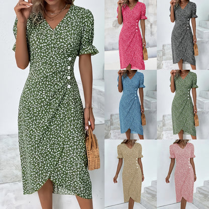 🔥Today 60% off🔥🍃Women's floral v-neck printed dress
