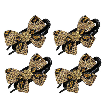 Elegant Bow Rhinestone Duckbill Hairpin