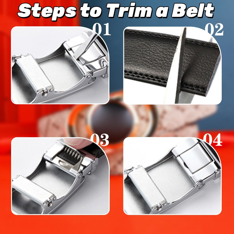 Men's Automatic Buckle Leather Belt