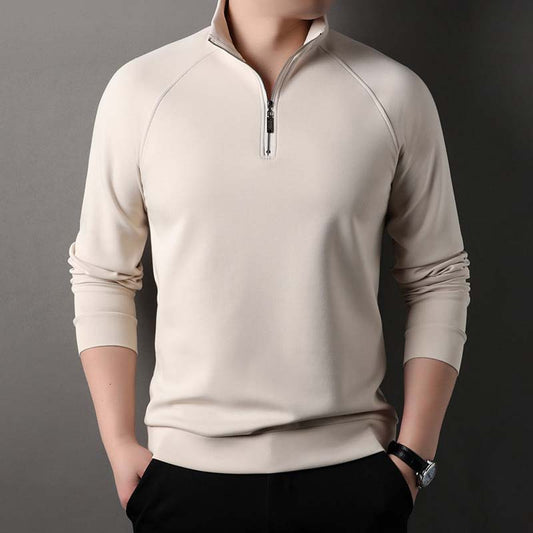 🎅Christmas Specials🎁Men's Solid Half Zip Long-Sleeve Tops