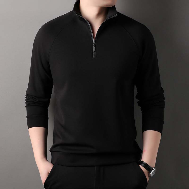 🎅Christmas Specials🎁Men's Solid Half Zip Long-Sleeve Tops