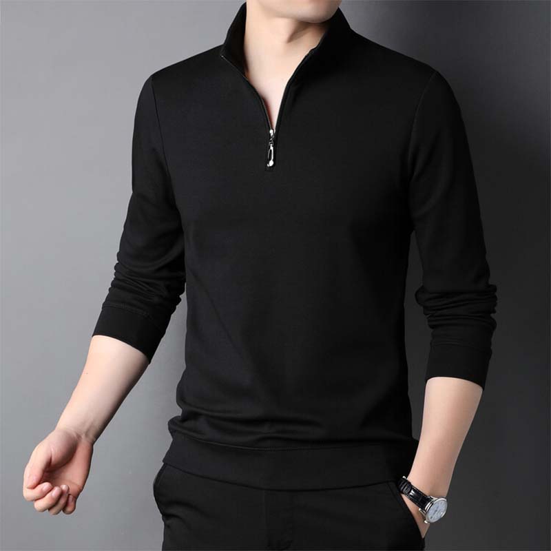 🎅Christmas Specials🎁Men's Solid Half Zip Long-Sleeve Tops