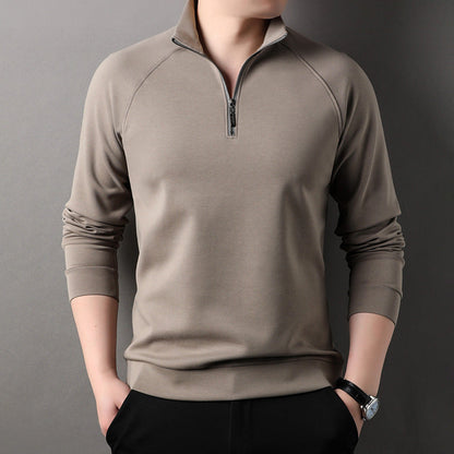 🎅Christmas Specials🎁Men's Solid Half Zip Long-Sleeve Tops