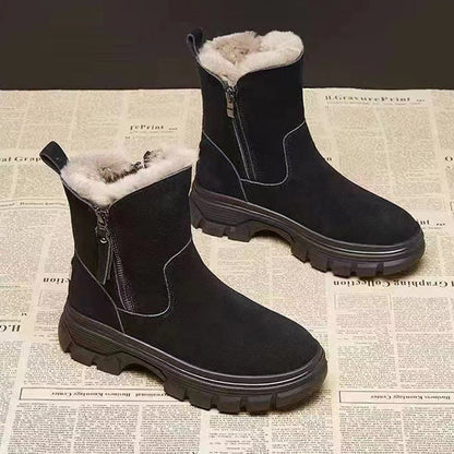 Women's Trendy Warm Boots with Zipper