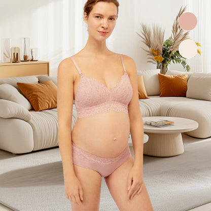 Lace Wire-Free Maternity Nursing Bra