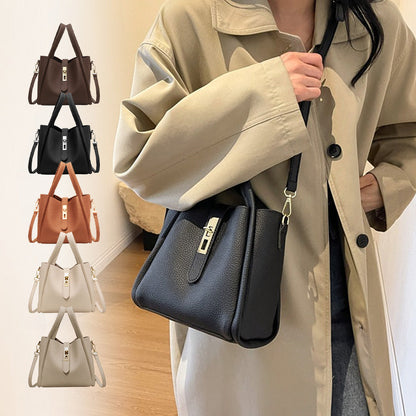 Women's Large Capacity Imitation Leather Bucket Bag