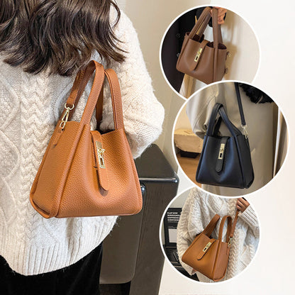 Women's Large Capacity Imitation Leather Bucket Bag