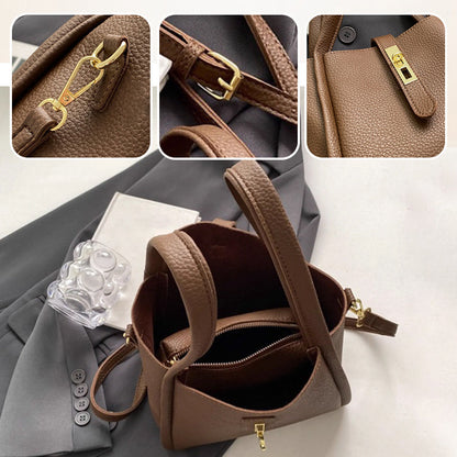 Women's Large Capacity Imitation Leather Bucket Bag