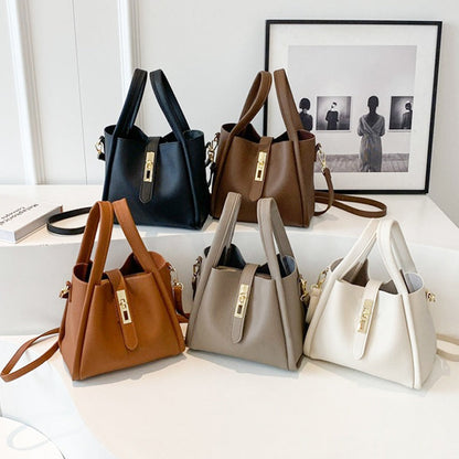 Women's Large Capacity Imitation Leather Bucket Bag